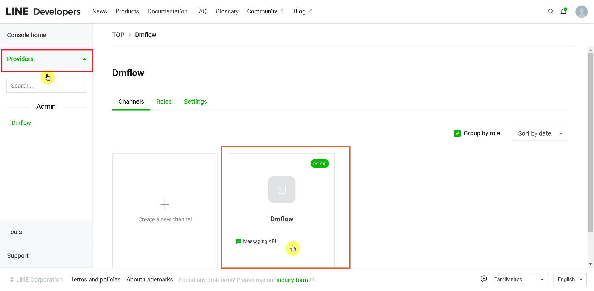 DMflow integrate with LINE