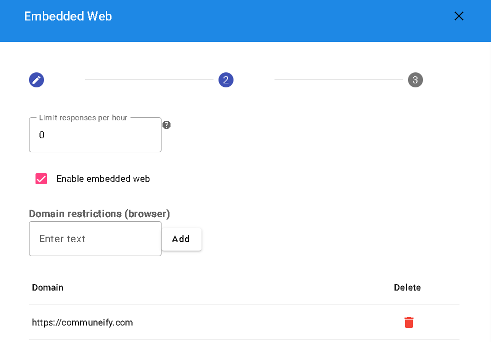 Embedded Web Page Input Limit