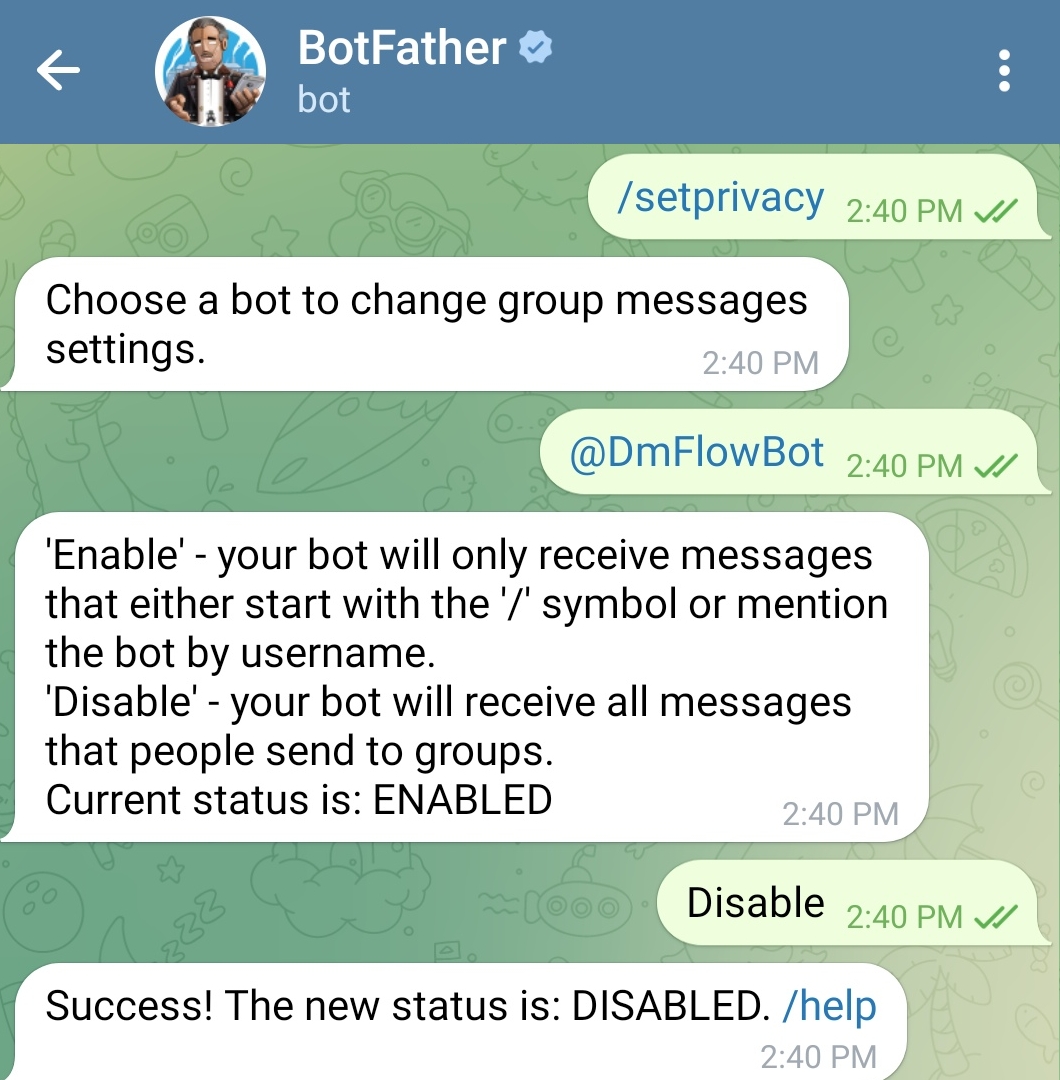 DMflow整合Telegram